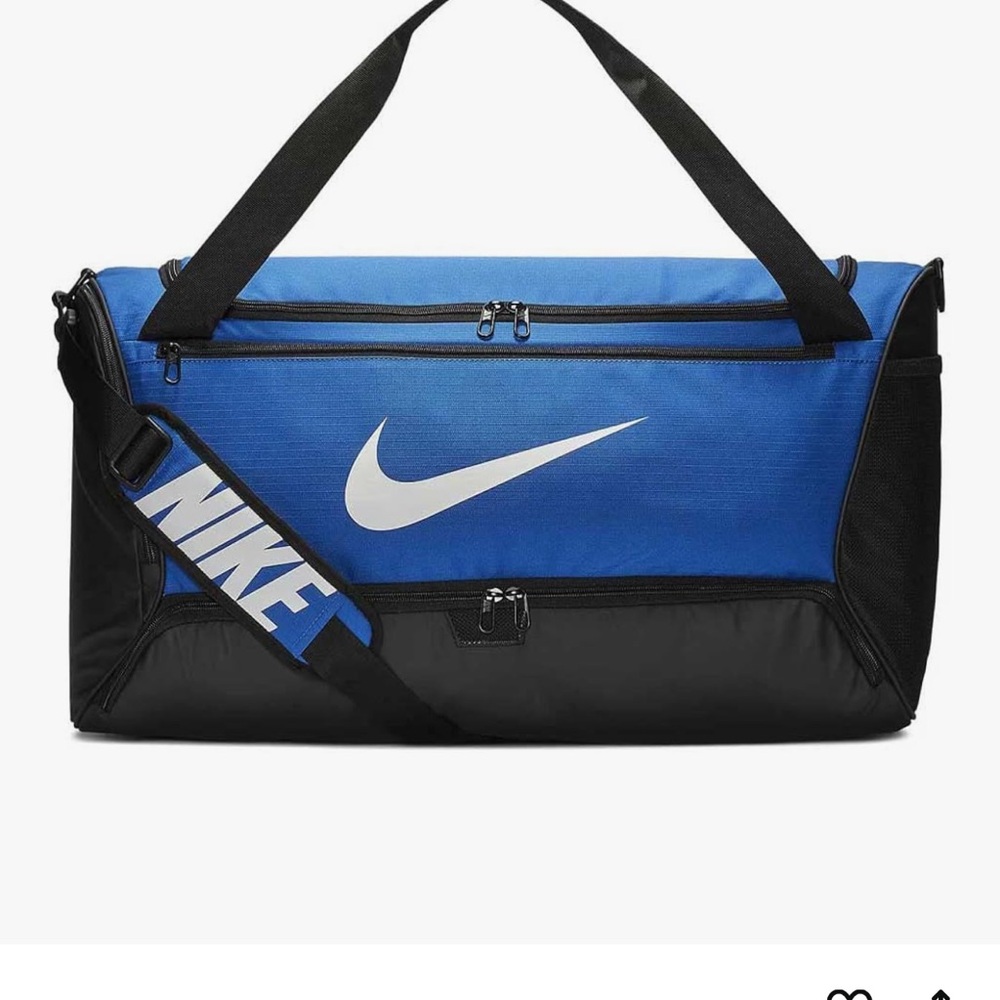 Nike Black and Blue Duffel Bag